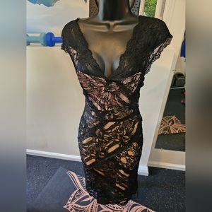 Nicole Miller Black Lace Dress - Size Small - NWT